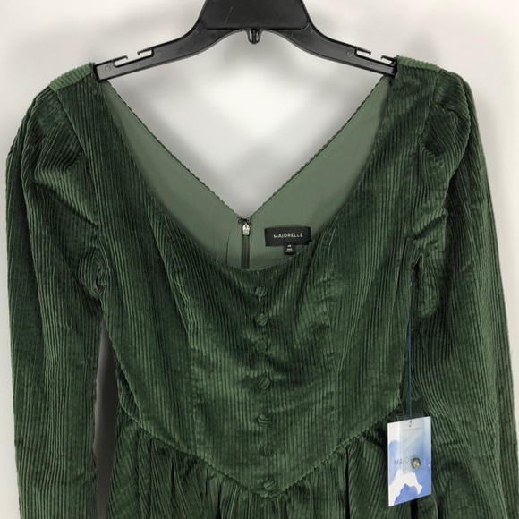 Majorelle Alessandra Mini Dress In Olive Green - Picture 5 of 13